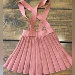 Zara Pink Pleated Skirt with Straps size 4-5